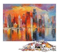 Jigsaw Puzzles for Adults 500 Piece Evening New York Jigsaw Puzzle Adult Woodenboard Puzzles Brain Teaser Puzzles For Adults 500pcs (52x38cm)
