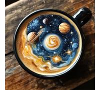 Jigsaw Puzzles For Adults 500 piece,Fantasy Cosmic Coffee jigsaw puzzle 45x45 cm Challenging puzzles,DIY Puzzle for Home Decoration Family Perfect Game