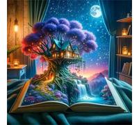 Jigsaw Puzzles for Adults 500 piece Fantasy Treehouse, 500 Piece Difficult jigsaw puzzles for adults, Challenging Jigsaws 500 pieces, Puzzle Game for The Whole for Women, Gifts for Men 45x45cm