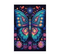 Jigsaw Puzzles for Adults 500 Piece Flower Large Puzzle Butterfly, Difficult Challenging Family Games for The Whole for Women, Wooden Jigsaws with Gift Box Packaging, Gifts for Women 52x38cm D-820
