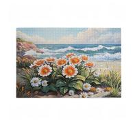 Jigsaw Puzzles for Adults 500 Piece Flower Large Puzzle Ocean, Difficult Challenging Family Games for The Whole for Women, Wooden Jigsaws with Gift Box Packaging, Home Room Decor 52x38cm D-344