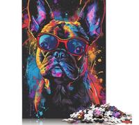 Jigsaw Puzzles for Adults 500 Piece French Bulldog Dog Art Jigsaw Puzzles for Adults 500 Pieces Challenging Game Puzzles 500pcs (52x38cm)