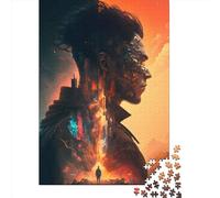 Jigsaw Puzzles for Adults 500 Piece Futuristic Cyborg Puzzles for Adults Wooden Board Puzzles Funny Gift 500pcs (52x38cm)