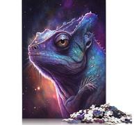 Jigsaw Puzzles For Adults 500 Piece Galaxy Chameleon Puzzle Jigsaw For Adults Challenging Game 500pcs (52x38cm)