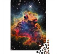 Jigsaw Puzzles for Adults 500 Piece Galaxy Frog Puzzles for Adults Woodenboard Puzzles Funny Gift 500pcs (52x38cm)