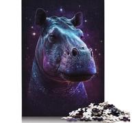 Jigsaw Puzzles for Adults 500 Piece Galaxy Space Hippo Jigsaw Puzzles for Adults for Educational Games Home Decor 500pcs (52x38cm)