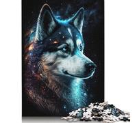 Jigsaw Puzzles For Adults 500 Piece Galaxy Space Husky Puzzle Jigsaw For Adults Challenging Game 500pcs (52x38cm)