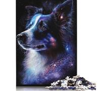 Jigsaw Puzzles For Adults 500 Piece Galaxy Star Border Collie Puzzle Jigsaw For Adults Challenging Game 500pcs (52x38cm)