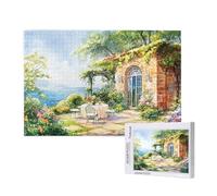 Jigsaw Puzzles for Adults 500 Piece Green Jigsaw Puzzles for Adults with Gift Box 52x38 cm, Wooden Puzzle Landscape Challenging Puzzle Games Home Decoration, for The Whole Family,p368t