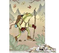 Jigsaw Puzzles for Adults 500 Piece Hiking Asian Toad Frog Square Jigsaw Puzzles for Adults And Woodenboard Puzzles Educational Game Challenge Toy 500pcs (52x38cm)