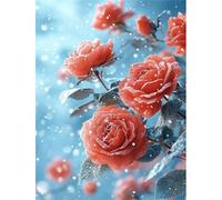 Jigsaw Puzzles for Adults 500 Piece Ice Snow Rose, Jigsaws 500 pieces for adults Family Activity, Challenging puzzles Games, Colourful, Beautiful Decoration Puzzle