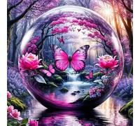 Jigsaw Puzzles for Adults 500 Piece jigsaw puzzles for Adult Educational Game Challenge Toy 500 Pieces Puzzle Challenging Games for The Whole for adults,Wooded Crystal Ball Butterfly puzzle Gifts