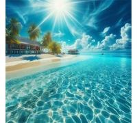 Jigsaw Puzzles for Adults 500 Piece jigsaw puzzles for Adult Educational Game Challenge Toy 500 Pieces Puzzle Challenging Games for The Whole for adults,Blue Sunshine Sea puzzle Gifts