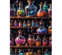 Jigsaw Puzzles for Adults 500 Piece jigsaw puzzles for Adult Educational Game Challenge Toy 500 Pieces Puzzle Challenging Games for The Whole for adults,Colored Glass Bottle puzzle Gifts