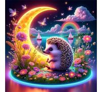 Jigsaw Puzzles for Adults 500 Piece jigsaw puzzles for Adult Educational Game Challenge Toy 500 Pieces Puzzle Challenging Games for The Whole for adults,Moon Flower Hedgehog puzzle Gifts