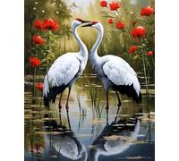 Jigsaw Puzzles for Adults 500 Piece jigsaw puzzles for Adult Educational Game Challenge Toy 500 Pieces Puzzle Challenging Games for The Whole for adults,Flower Lake Crane puzzle Gifts