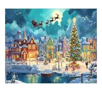 Jigsaw Puzzles for Adults 500 Piece jigsaw puzzles for Adult Educational Game Challenge Toy 500 Pieces Puzzle Challenging Games for The Whole for adults,Rural Christmas Scenery puzzle Gifts