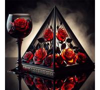 Jigsaw Puzzles for Adults 500 Piece jigsaw puzzles for Adult Educational Game Challenge Toy 500 Pieces Puzzle Challenging Games for The Whole for adults,Dream Rose Wine Glass puzzle Gifts