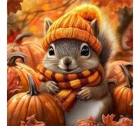 Jigsaw Puzzles for Adults 500 Piece jigsaw puzzles for Adult Educational Game Challenge Toy 500 Pieces Puzzle Challenging Games for The Whole for adults,Autumn Pumpkin Squirrel puzzle Gifts