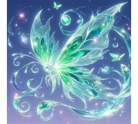 Jigsaw Puzzles for Adults 500 Piece jigsaw puzzles for Adult Educational Game Challenge Toy 500 Pieces Puzzle Challenging Games for The Whole for adults,Green Crystal Butterfly puzzle Gifts