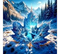 Jigsaw Puzzles for Adults 500 Piece jigsaw puzzles for Adult Educational Game Challenge Toy 500 Pieces Puzzle Challenging Games for The Whole for adults,Winter Maple Leaf Scenery puzzle Gifts