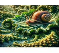 Jigsaw Puzzles for Adults 500 Piece jigsaw puzzles for Adult Educational Game Challenge Toy 500 Pieces Puzzle Challenging Games for The Whole for adults,Fantasy Leaf Snail puzzle Gifts