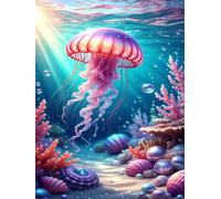 Jigsaw Puzzles for Adults 500 Piece jigsaw puzzles for Adult Educational Game Challenge Toy 500 Pieces Puzzle Challenging Games for The Whole for adults,Underwater Coral Jellyfish puzzle Gifts