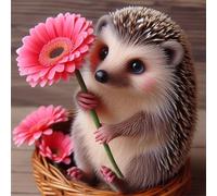 Jigsaw Puzzles for Adults 500 Piece jigsaw puzzles for Adult Educational Game Challenge Toy 500 Pieces Puzzle Challenging Games for The Whole for adults,Pink Daisy Hedgehog puzzle Gifts