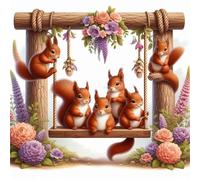 Jigsaw Puzzles for Adults 500 Piece jigsaw puzzles for Adult Educational Game Challenge Toy 500 Pieces Puzzle Challenging Games for The Whole for adults,Flowers Swing Squirrels puzzle Gifts