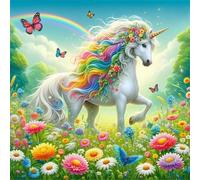 Jigsaw Puzzles for Adults 500 Piece jigsaw puzzles for Adult Educational Game Challenge Toy 500 Pieces Puzzle Challenging Games for The Whole for adults,Rainbow Flowers Unicorn puzzle Gifts