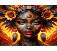 Jigsaw Puzzles for Adults 500 Piece jigsaw puzzles for Adult Educational Game Challenge Toy 500 Pieces Puzzle Challenging Games for The Whole for adults,African Tribal Girl puzzle Gifts