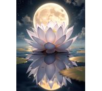 Jigsaw Puzzles for Adults 500 Piece jigsaw puzzles for Adult Educational Game Challenge Toy 500 Pieces Puzzle Challenging Games for The Whole for adults,Moonlight Lake Lotus puzzle Gifts