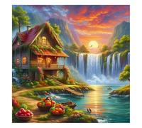 Jigsaw Puzzles for Adults 500 Piece jigsaw puzzles for Adult Educational Game Challenge Toy 500 Pieces Puzzle Challenging Games for The Whole for adults,Cabin Falls Fruits puzzle Gifts