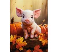 Jigsaw Puzzles for Adults 500 Piece jigsaw puzzles for Adult Educational Game Challenge Toy 500 Pieces Puzzle Challenging Games for The Whole for adults,Maple Leaf Pumpkin Pig puzzle Gifts