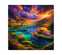 Jigsaw Puzzles for Adults 500 Piece jigsaw puzzles for Adult Educational Game Challenge Toy 500 Pieces Puzzle Challenging Games for The Whole for adults,Natural Mountain Lake puzzle Gifts
