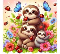 Jigsaw Puzzles for Adults 500 Piece jigsaw puzzles for Adult Educational Game Challenge Toy 500 Pieces Puzzle Challenging Games for The Whole for adults,Flower Ladybug Sloth puzzle Gifts