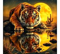 Jigsaw Puzzles for Adults 500 Piece jigsaw puzzles for Adult Educational Game Challenge Toy 500 Pieces Puzzle Challenging Games for The Whole for adults,Lakeside Tiger Reflection puzzle Gifts