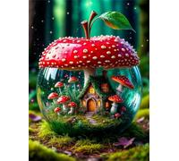 Jigsaw Puzzles for Adults 500 Piece jigsaw puzzles for Adult Educational Game Challenge Toy 500 Pieces Puzzle Challenging Games for The Whole for adults,Mushroom Cabin Scenery puzzle Gifts