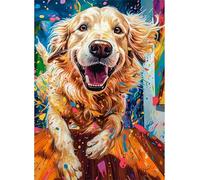Jigsaw Puzzles for Adults 500 Piece jigsaw puzzles for Adult Educational Game Challenge Toy 500 Pieces Puzzle Challenging Games for The Whole for adults,Happy Labrador puzzle Gifts