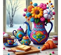 Jigsaw Puzzles for Adults 500 Piece jigsaw puzzles for Adult Educational Game Challenge Toy 500 Pieces Puzzle Challenging Games for The Whole for adults,Colorful Teapot Bread puzzle Gifts