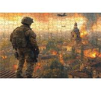 Jigsaw Puzzles for Adults 500 Piece Jigsaw Puzzles for Adults City Creative Puzzle for Family Educational Games Home Decoration Festival Gifts for Women DIY Puzzle Wall Decoration Theme: War RXPT-6716