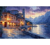 Jigsaw Puzzles for Adults 500 Piece Jigsaw Puzzles for Adults Small Town Creative Puzzle for Family Educational Games Home Decoration Gifts for Women DIY Puzzle Home Decor Theme: Night View RXPT-10272