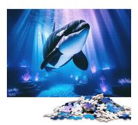 Jigsaw Puzzles for Adults 500 Piece Killer Whale Jigsaw Puzzle Adult Woodenboard Puzzles Brain Teaser Puzzles For Adults 500pcs (52x38cm)