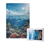 Jigsaw Puzzles for Adults 500 Piece Landscape Jigsaw Puzzles for Adults with Gift Box 52x38 cm, Wooden Puzzle Ocean Challenging Puzzle Games Home Decoration, for The Whole Family,p1379t