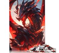 Jigsaw Puzzles for Adults 500 Piece Magma Dragon Jigsaw Puzzles for Adults for Educational Games Home Decor 500pcs (52x38cm)