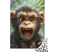 Jigsaw Puzzles for Adults 500 Piece Monkey Puzzle for Adults Cardboard Puzzles Challenging Game 500pcs (52x38cm)