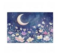 Jigsaw Puzzles for Adults 500 Piece Moon Large Puzzle Flower, Difficult Challenging Family Games for The Whole for Women, Wooden Jigsaws with Gift Box Packaging, Home Room Decor 52x38cm D-402