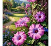 Jigsaw Puzzles for Adults 500 Piece Morning Glory Garden 45x45cm, Creative puzzles for adults 500 Piece Funny and Artistic Christmas Birthday Gifts for Boys Girls