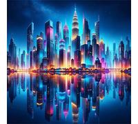 Jigsaw Puzzles for Adults 500 piece Neon City, 500 Piece Difficult jigsaw puzzles for adults, Challenging Jigsaws 500 pieces, Puzzle Game for The Whole for Women, Gifts for Men 45x45cm