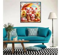 Jigsaw Puzzles for Adults 500 piece Pig Family, 500 Piece Difficult jigsaw puzzles for adults, Challenging Jigsaws 500 pieces, Puzzle Game for The Whole for Women, Gifts for Men 45x45cm